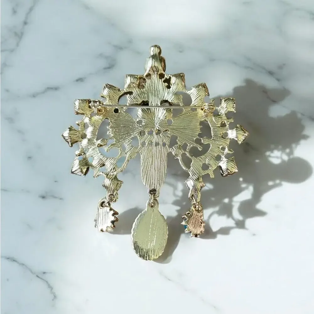 Vintage Inspired Multicolor Statement Brooch NEW